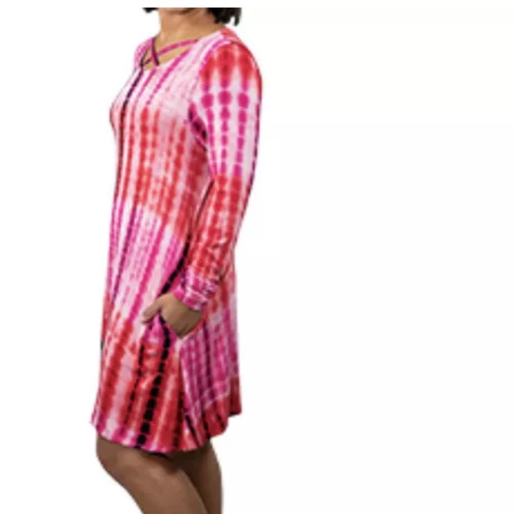 Simply Southern M Pink Tie Dye Long Sleeve